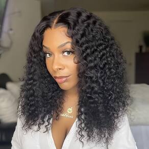 Peruca ACQUET Curly Bob 35 cm Cabelo humano 13x4 de renda frontal 180%