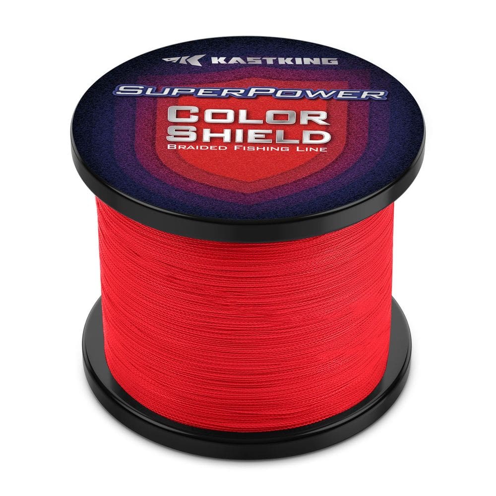 Linha de pesca KastKing Superpower ColorShield Red 65 lb 1000Y