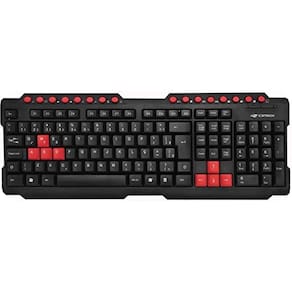 Teclado Gammer Multimidia Usb Preto/Vermelho