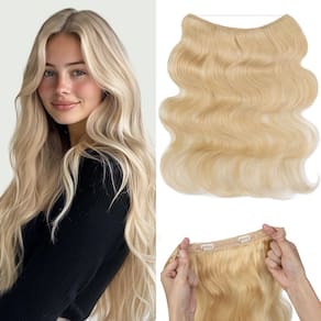 Extensões de cabelo Halo Rich Choices 100% cabelo humano real de 40 cm