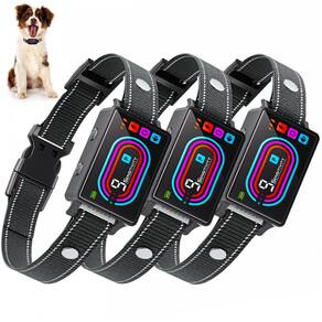 Coleira de latido para cães Zaguren 2025 Smart, pacote com 3 unidades para cães de 4,5-54 kg