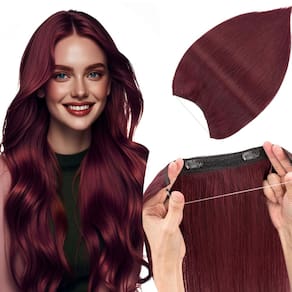 Extensões de cabelo Halo TESSHAIR Straight 12 polegadas 55g 100% cabelo humano