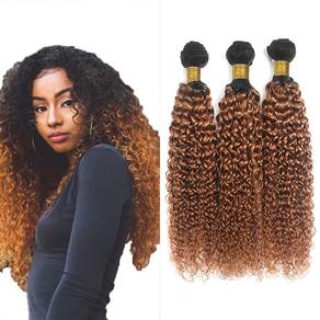 Pacotes de cabelo MAMART Kinky Curly 3 pacotes de 22 polegadas 1B30
