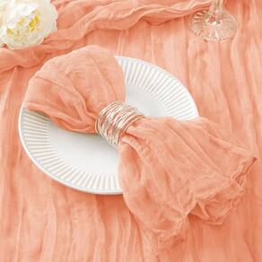 Guardanapos de pano DeZerlor Peach Cheesecloth, pacote com 50, 53x53cm