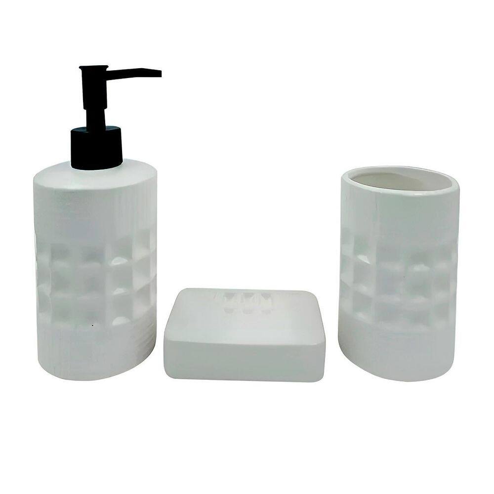 Conjunto Banheiro 3 Peças Bancada Pia Organização