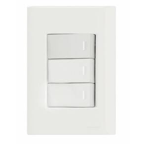 Conjunto Montado Liz 4X2 3 Interruptores Simples Tramontina