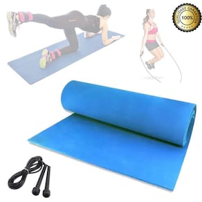 Tapete De Eva Academia/Pilates/Yoga 120X50Cm + Corda Pvc