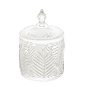 Potiche Decorativo 11x15,5cm Palmeira Em Vidro Lyor