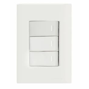 Conjunto Montado Liz 4X2 3 Interruptores Simples Tramontina