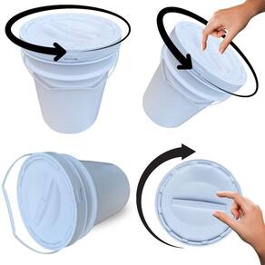 Pote Para Ração De Gato 20 Litros Tampa Rosca-Kit 7 Pçs