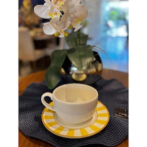 Xic. Cafe Br C/ Pires Stripe Amarelo 1O Classific.