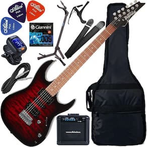 Kit Guitarra Ibanez Grx70 Qa Hsh Transparent Red Burst Trb Gx03