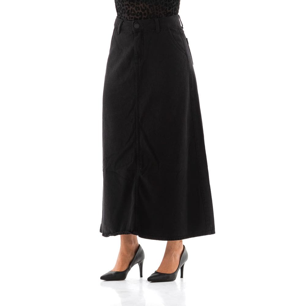 Saia Jeans Feminina Arauto Evasê Black