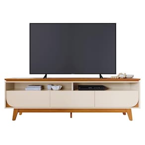 Rack Bancada De 75 Pol 200cm Celina Z10 Off/cinamomo - Mpozenato