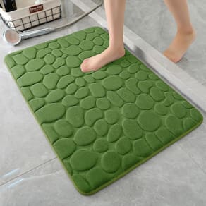 Tapete de banho Memory Foam YIHOUSE Cobblestone Green 26x50cm