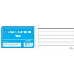 Ficha Pautada 4x6 15,2x10,2cm 100fls. - Pauta Branca