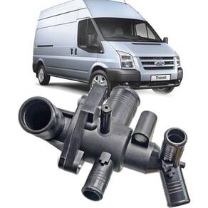 Carcaça Válvula Termostática Ford Transit 2.4 Diesel