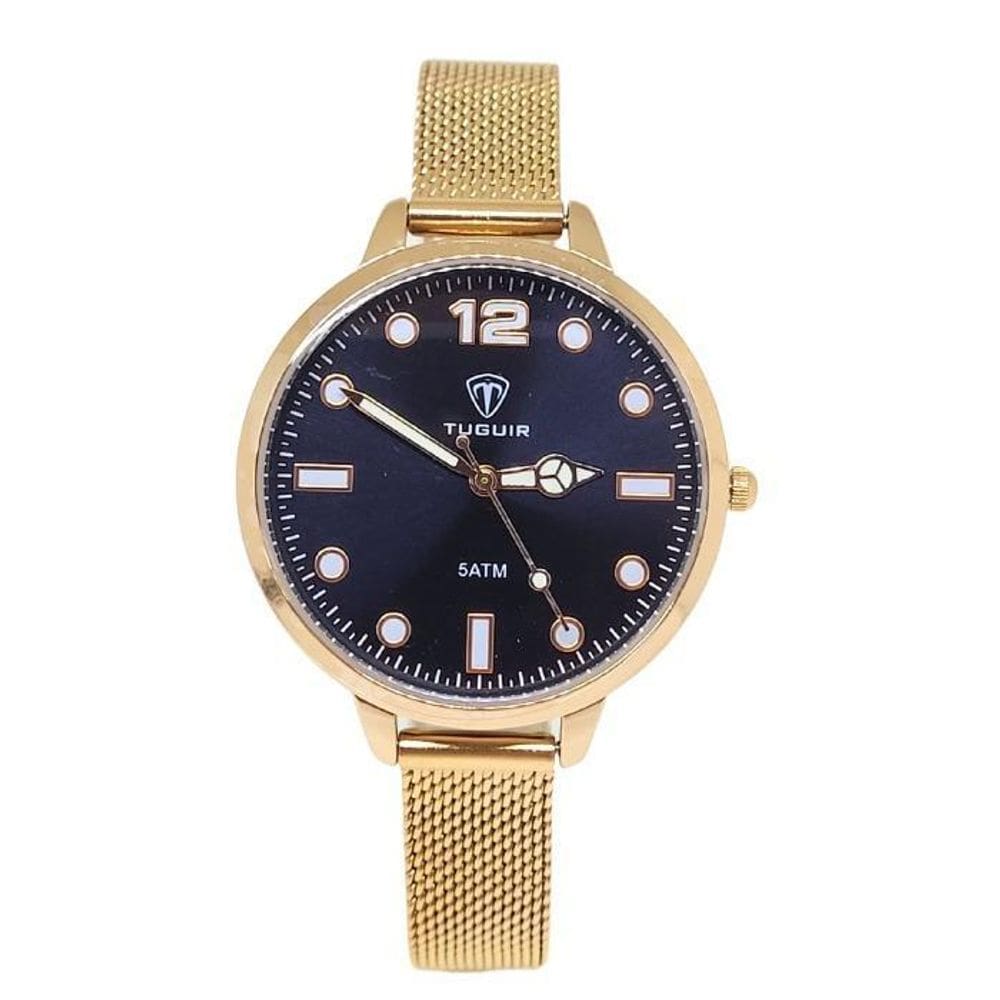 Relógio Feminino Relógio Tuguir Analógico Tg227 Rose E Preto