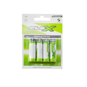 Pilha Alcalina 1.5v LR6 AA Blister 4UN FX-AAK4