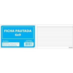 Ficha Pautada 6x9 22,8x15,2cm 100fls. - Pauta Branca