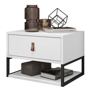 Mesa De Cabeceira Para Quarto 1 Gaveta Sigma C14 Branco - Mpozenato