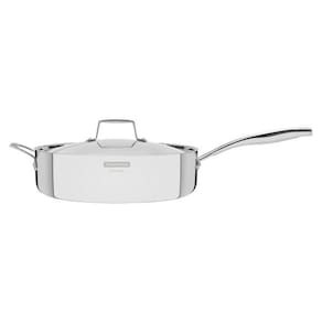 Frigideira Tramontina Grano Em Aço Inox Com Corpo Triplo Com Tampa E Cabo 30 Cm 5,6 L