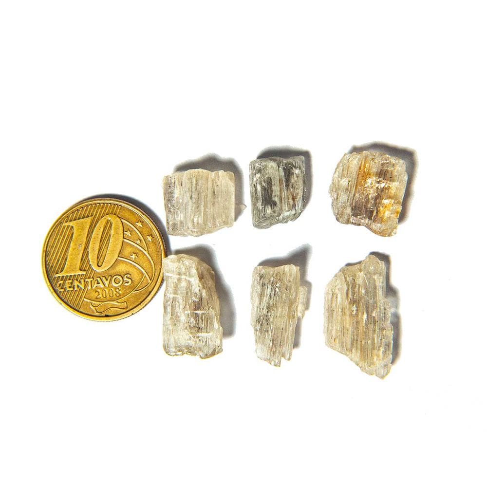 03 Escapolita Bicolor Marialita Pedra Natural 4 a 6ct