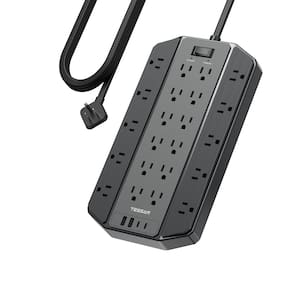 Protetor de sobretensão Power Strip TESSAN 4000J 22 tomadas 4 USB