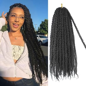Marley Twist Braiding Hair Seafung 18 polegadas, 8 pacotes