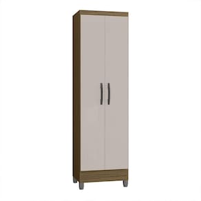 Multiuso Slim 2 Portas Poquema Castanho/off White