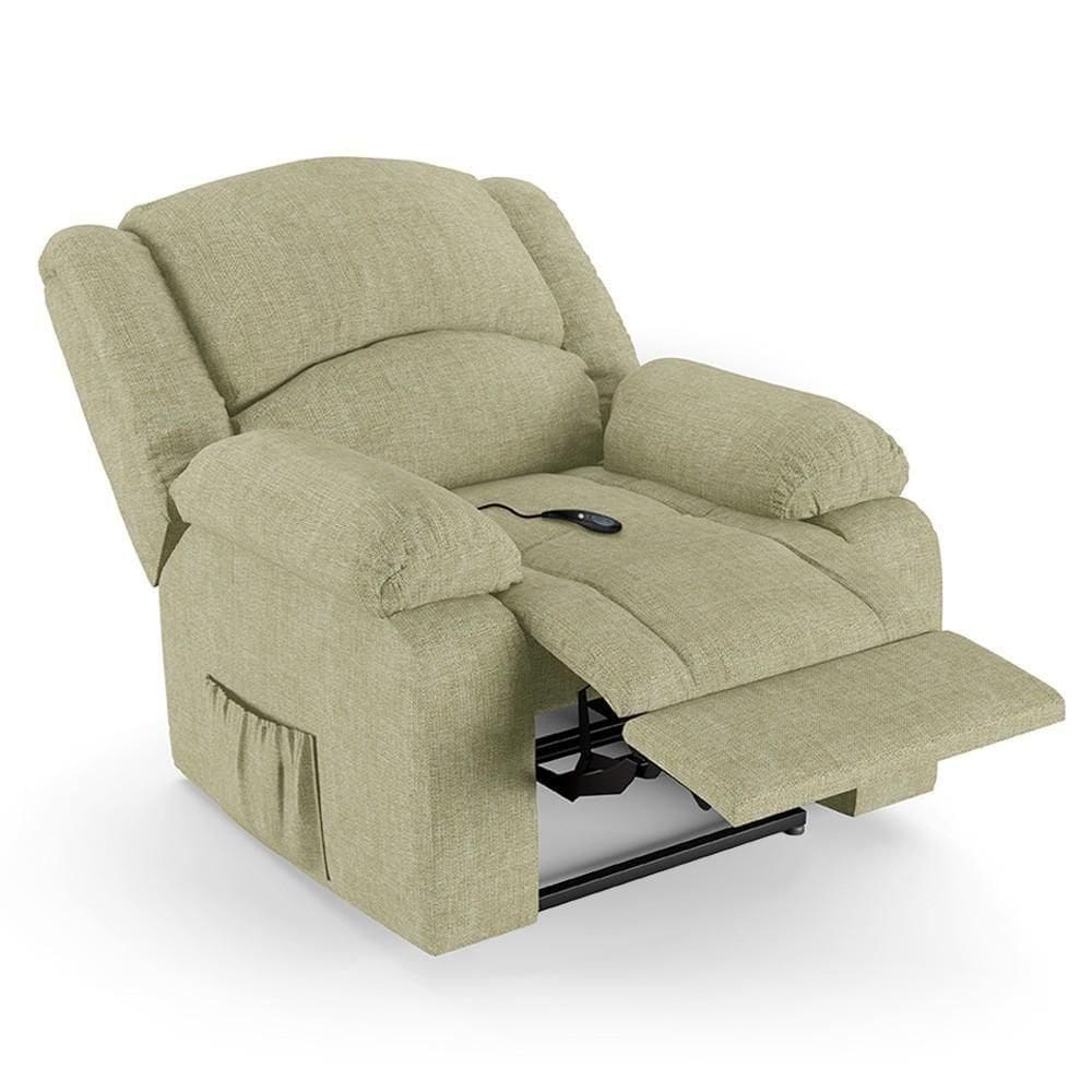 Poltrona Do Papai Reclinável Pietra Controle Power Elétrico Usb Fh9 Linho Bege - Mpozenato