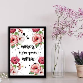 Quadro Decorativo Amor É Pra Quem Ama 45X34Cm