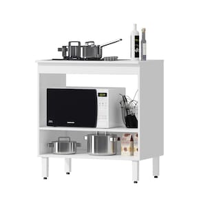 Balcão Armário Cooktop 1 Pt para Cozinha Branco - Dacheri