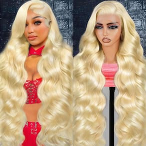 Peruca Shciyair 32cm, 613, cabelo humano loiro, 200 densidades, renda frontal