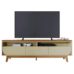Rack Bancada De 75 Pol 200cm Celina Z10 Cumaru/opala - Mpozenato