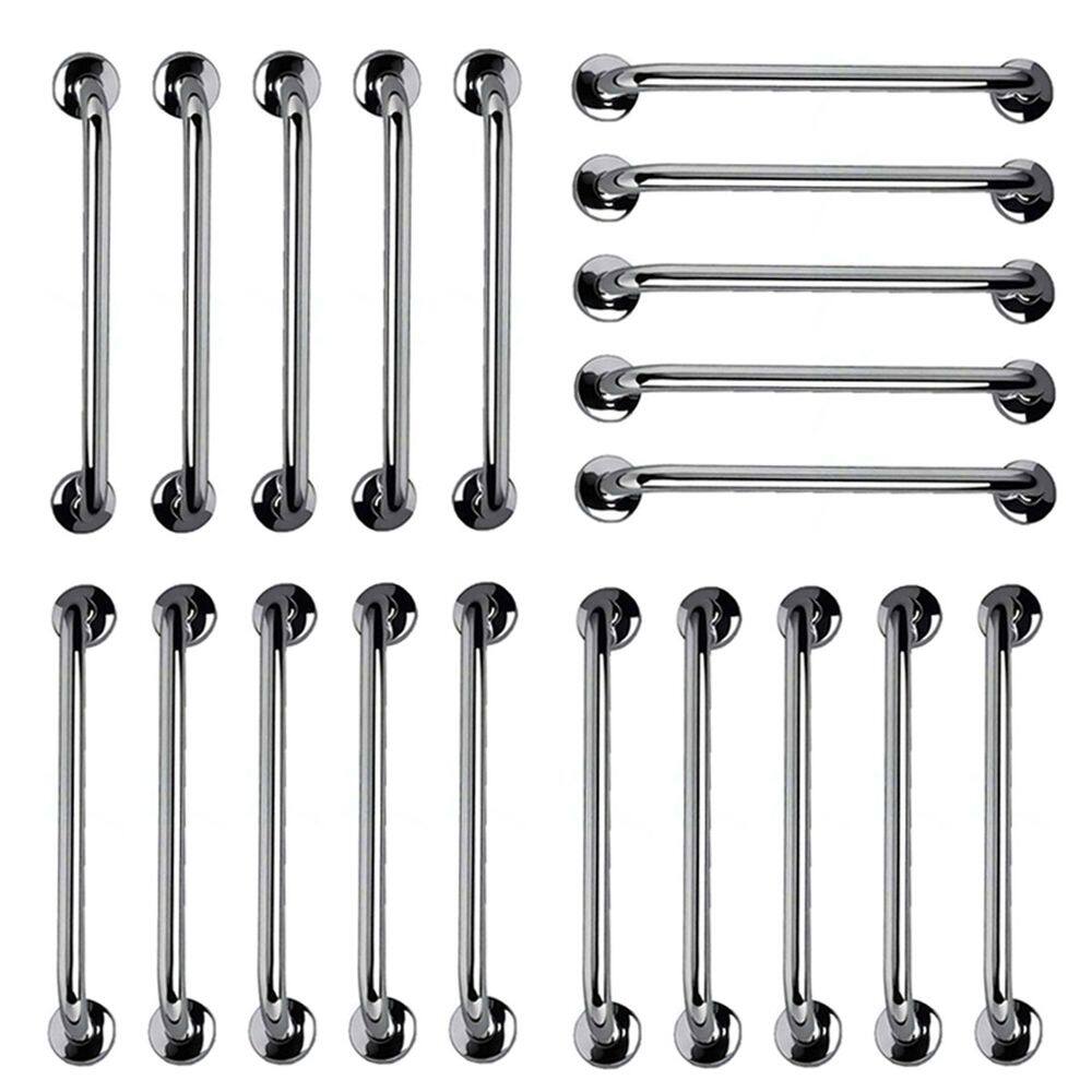 Barra de Apoio Aço Inox 40cm Kit 20 Unidades Suporte Idoso Gestante Acessibilidade Cadeirante Banheiro Box Segurança Proteçao