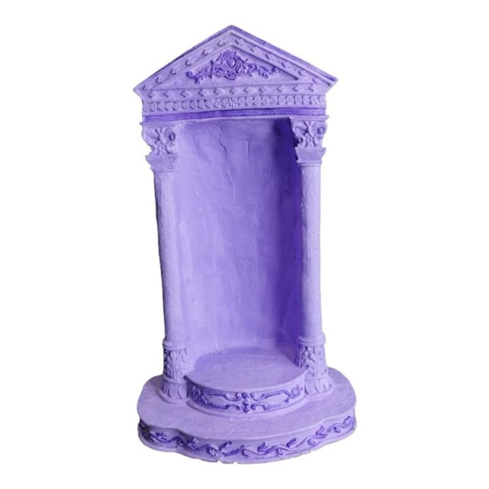 Oratório Para Altar Lilás 24 Cm Em Resina