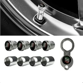 Kit Tampa Bico Valvula Pneu Roda Inox Antifurto Fiat Italia