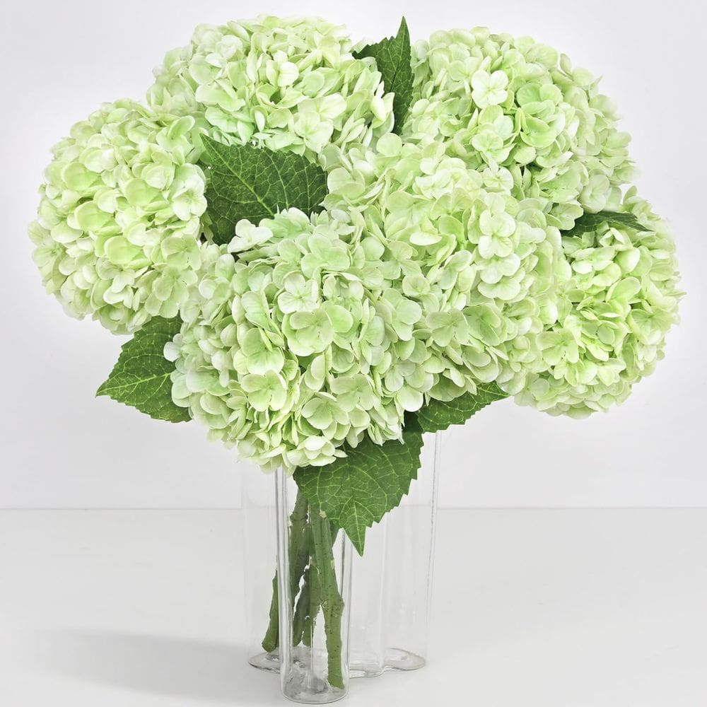 Flores artificiais Yastouay Real Touch Hydrangea 21 cm 6 unidades