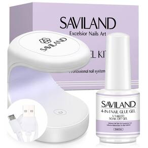 Kit de cola para unhas em gel SAVILAND 15mL com lâmpada UV para extensão de unhas