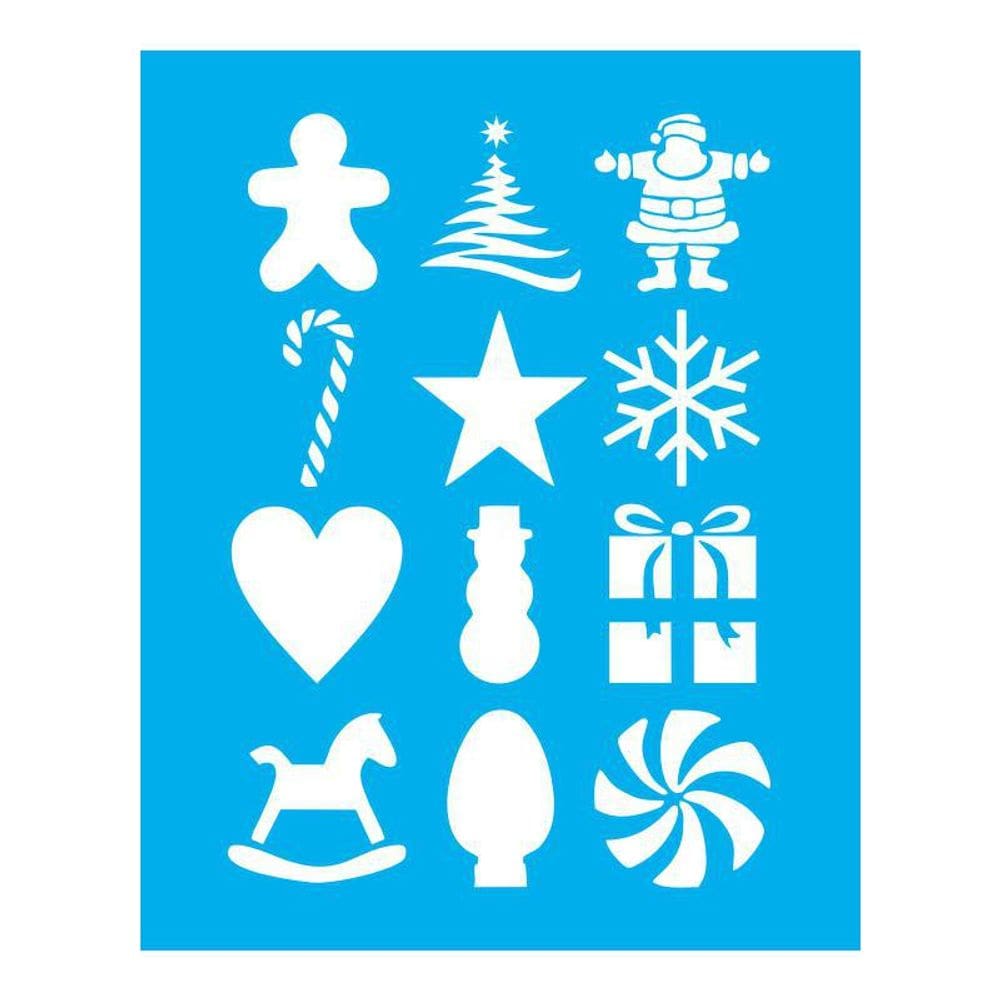Stencil Natal Papai Noel - 20X25Cm | Alta Qualidade