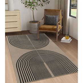 Tapete de área Rugalia Easy Jute Rainbow 90x150cm interno e externo