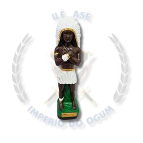 Imagem Gesso Caboclo 20Cm - Caboclo Pena Branca