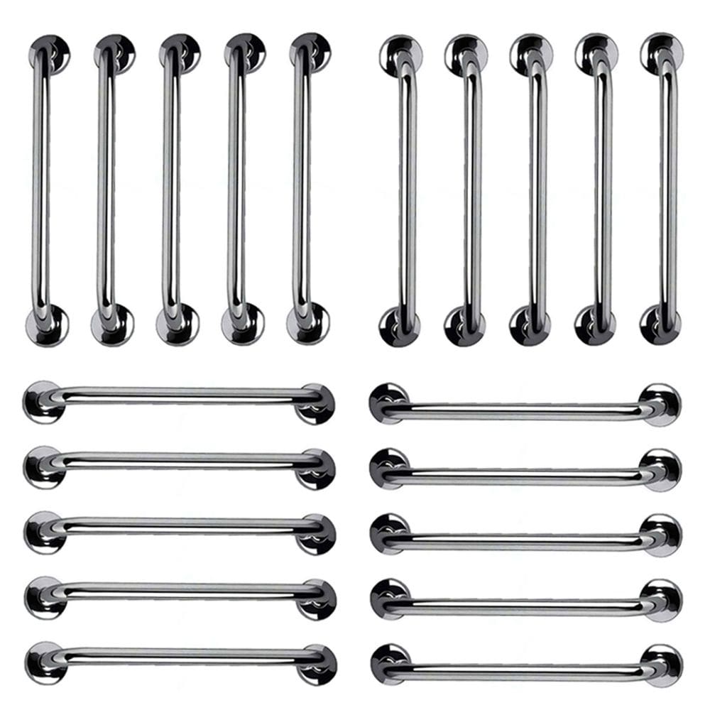 Barra de Apoio 40cm Aço Inox Kit 20 Unidades Acessibilidade Idoso Cadeirante Deficiente Banheiro Box Suporte Escada Corrimao Segurança Proteçao
