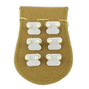 Brinco Feminino Perola Kit 6 Pares Folheado Ouro Br270