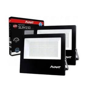 Refletor Led Avant 150W 6500k Bivolt Preto 2 Unidades