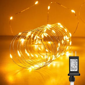 String Lights Minetom 20m 200LEDs, branco quente, impermeável