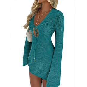 Swimsuit Cover Up ANRABESS Crochet Swimwear Beach Dress Women