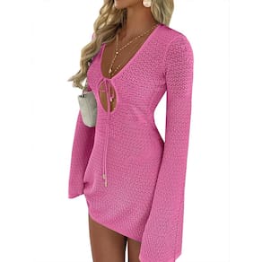 Swimsuit Cover Up ANRABESS Crochet Swimwear Beach Dress Women