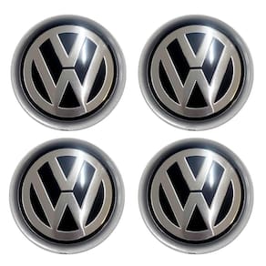 4X Calota Centro Roda Modelo Audi A3 Aro 15 Emblema Volks